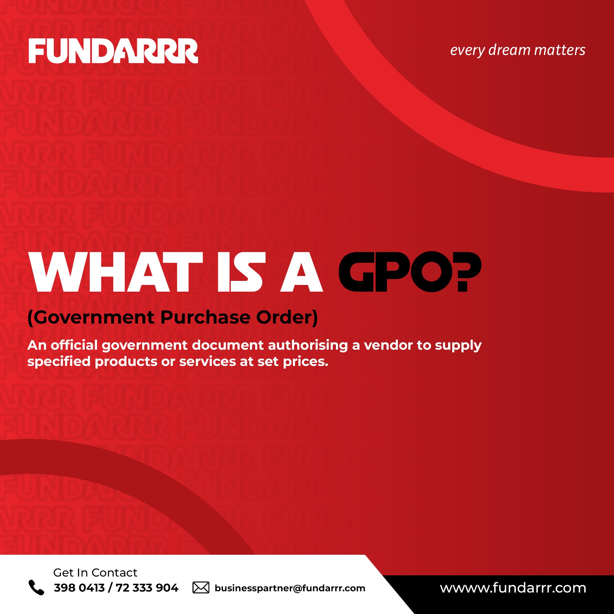 Fundarrr - What is a Government Purchase Order (GPO)? A Government ...