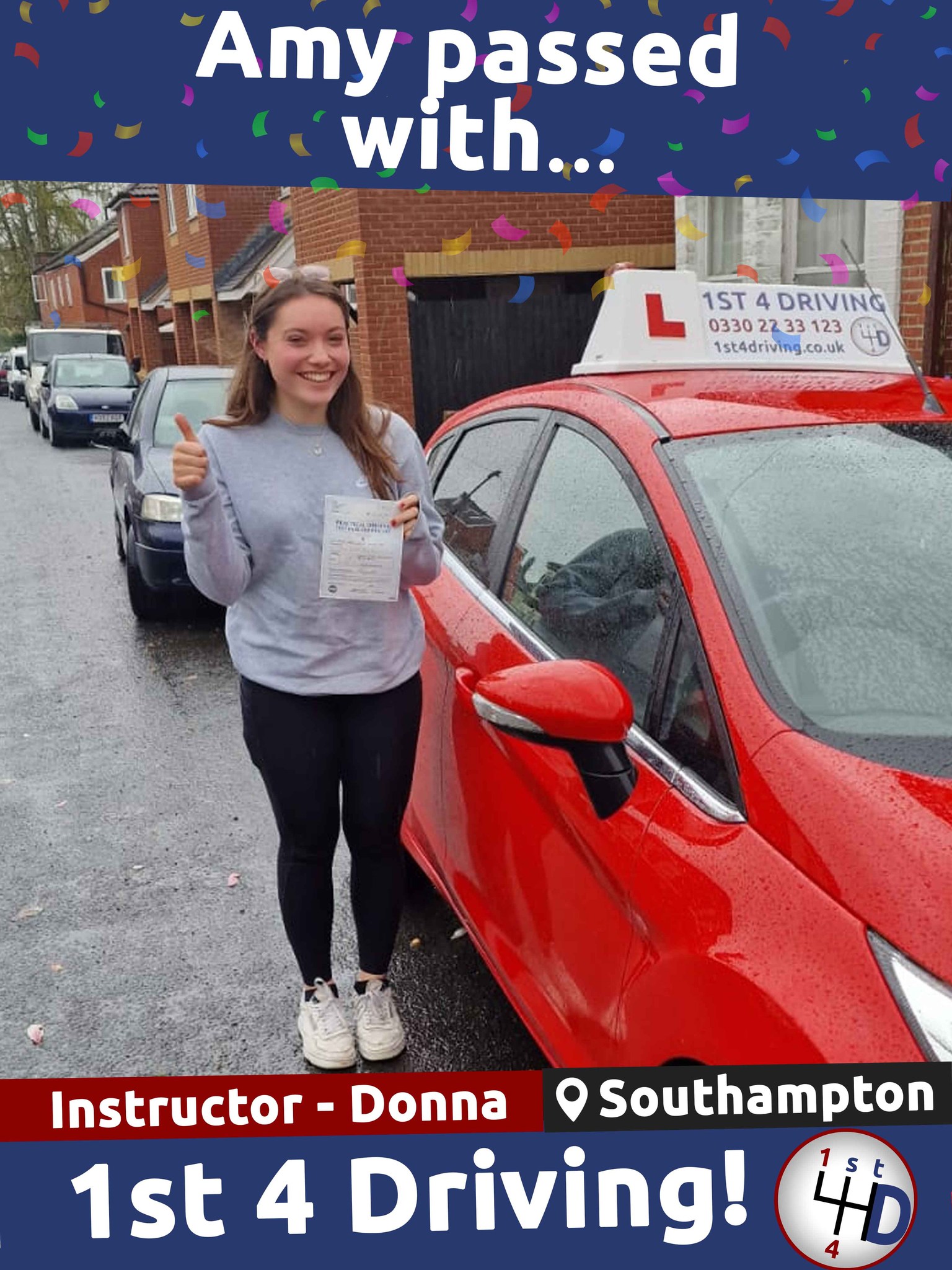 1st 4 Driving - 🎉🎉 Test Pass! Well done to Amy who passed...