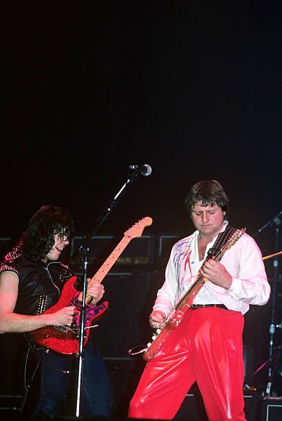 Gary Moore with Greg Lake in 1981.