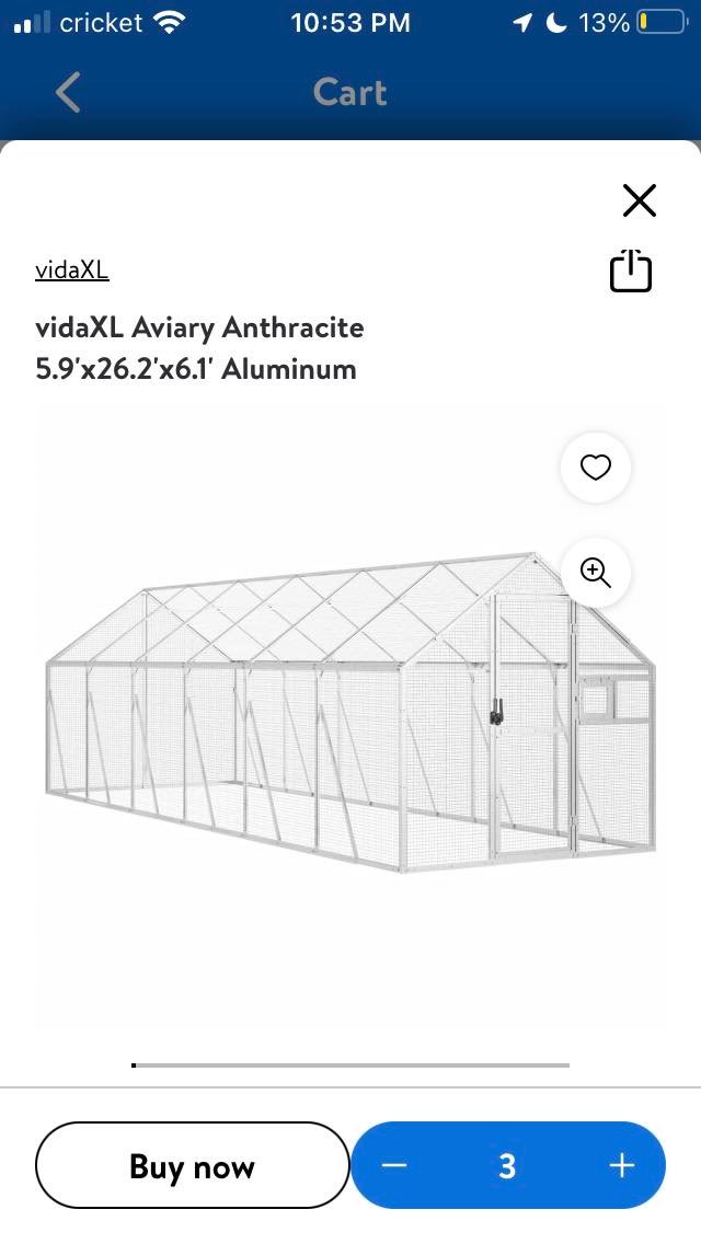Has anyone bought the VidaXL aviary for their birds