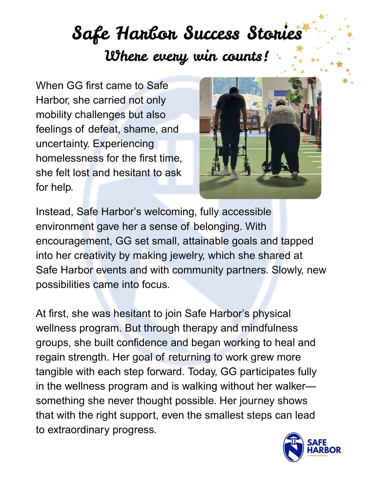 With encouragement and... - Safe Harbor of Chester County | Facebook