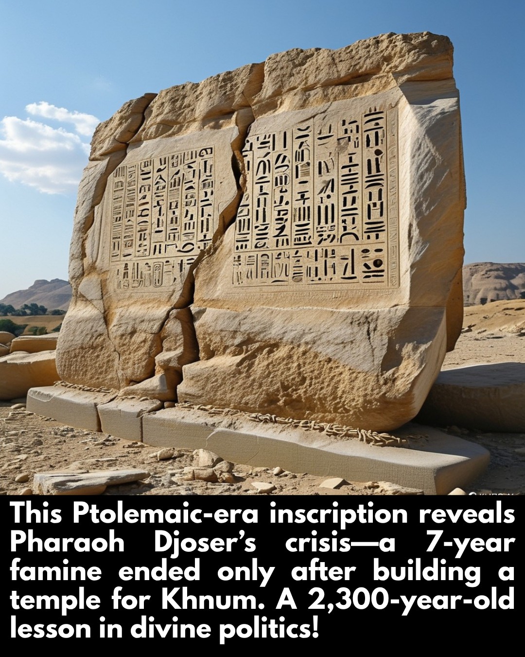 Archeological - The Famine Stela, found on Sehel Island near Aswan in ...