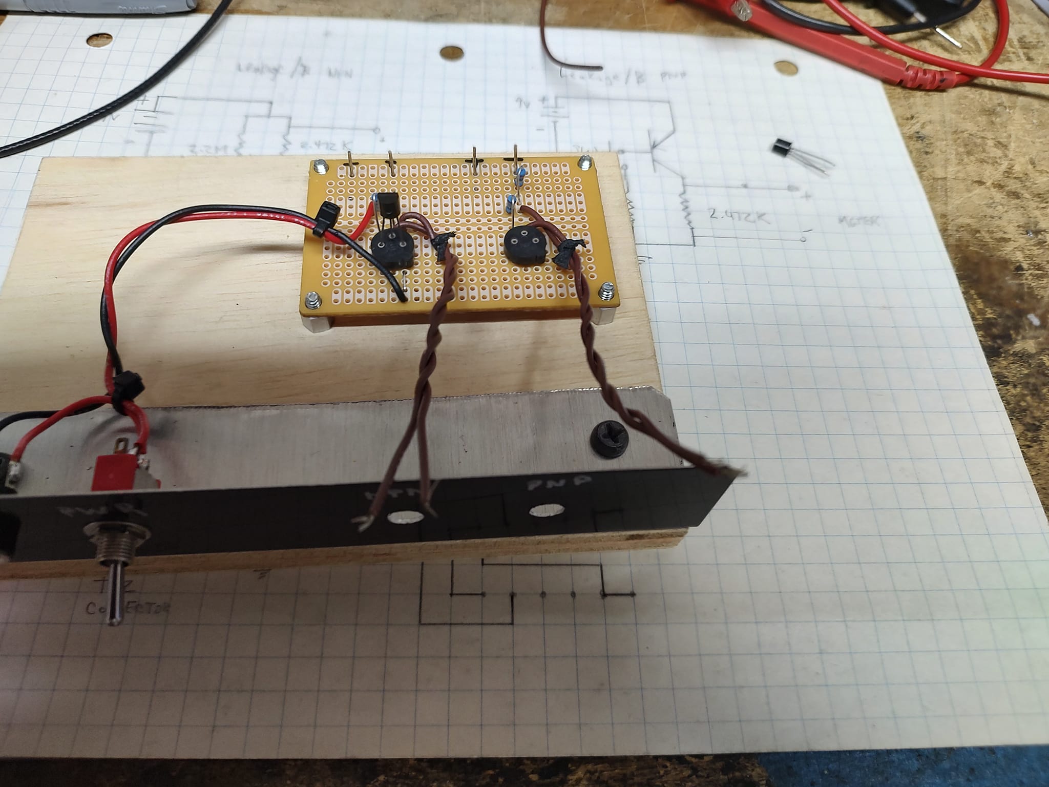 Building a Triangle Muff clone pedal with 2N5133 transistors