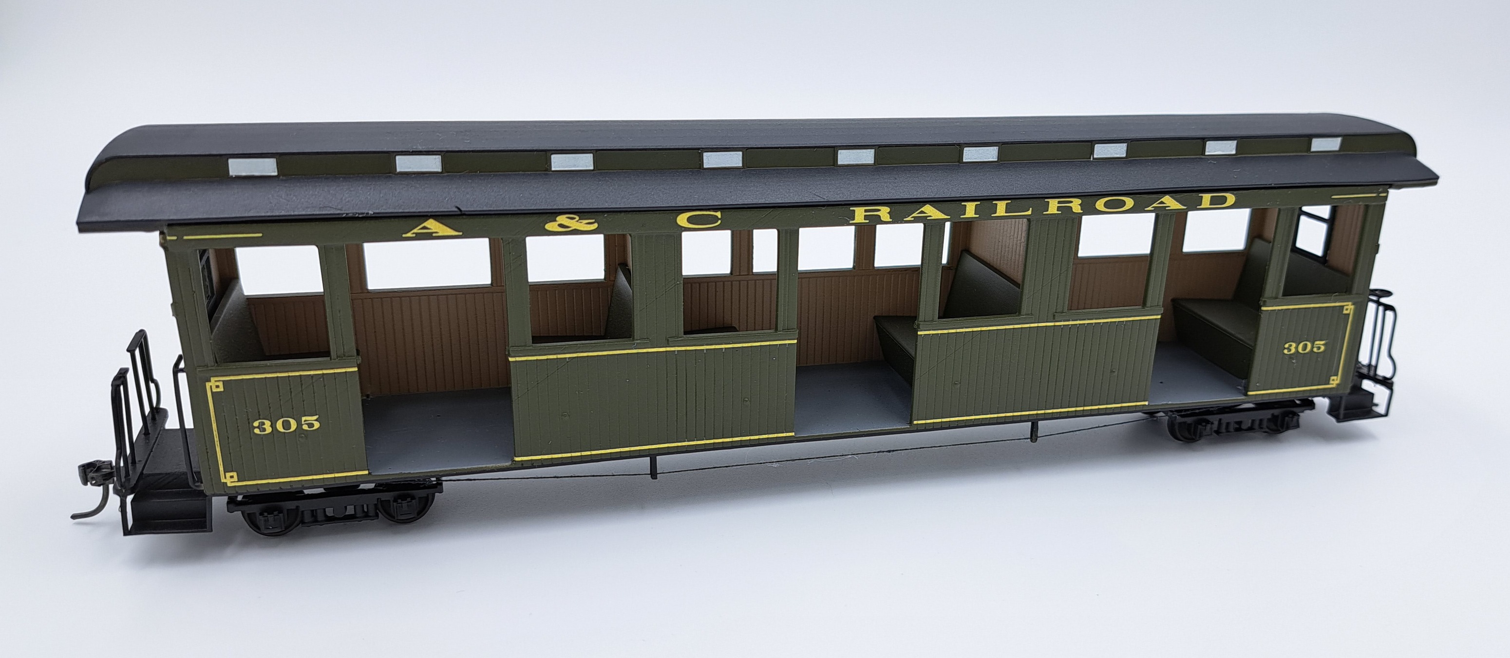 Replica of Sandy River & Rangeley Lakes narrow gauge Railroad #23