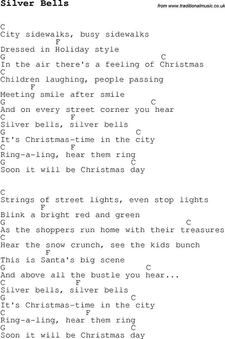 Silver Bells Lyrics and Chords