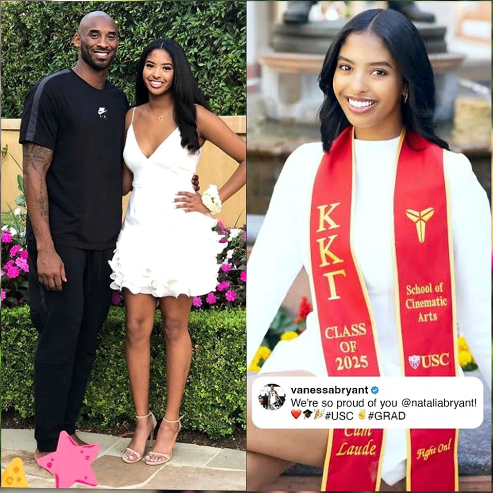 natalia bryant graduation dress Congratulations to Kobe Bryant's daughter on her from USC! Class of 2025 making her father proud. 🎓❤️ collection:icon