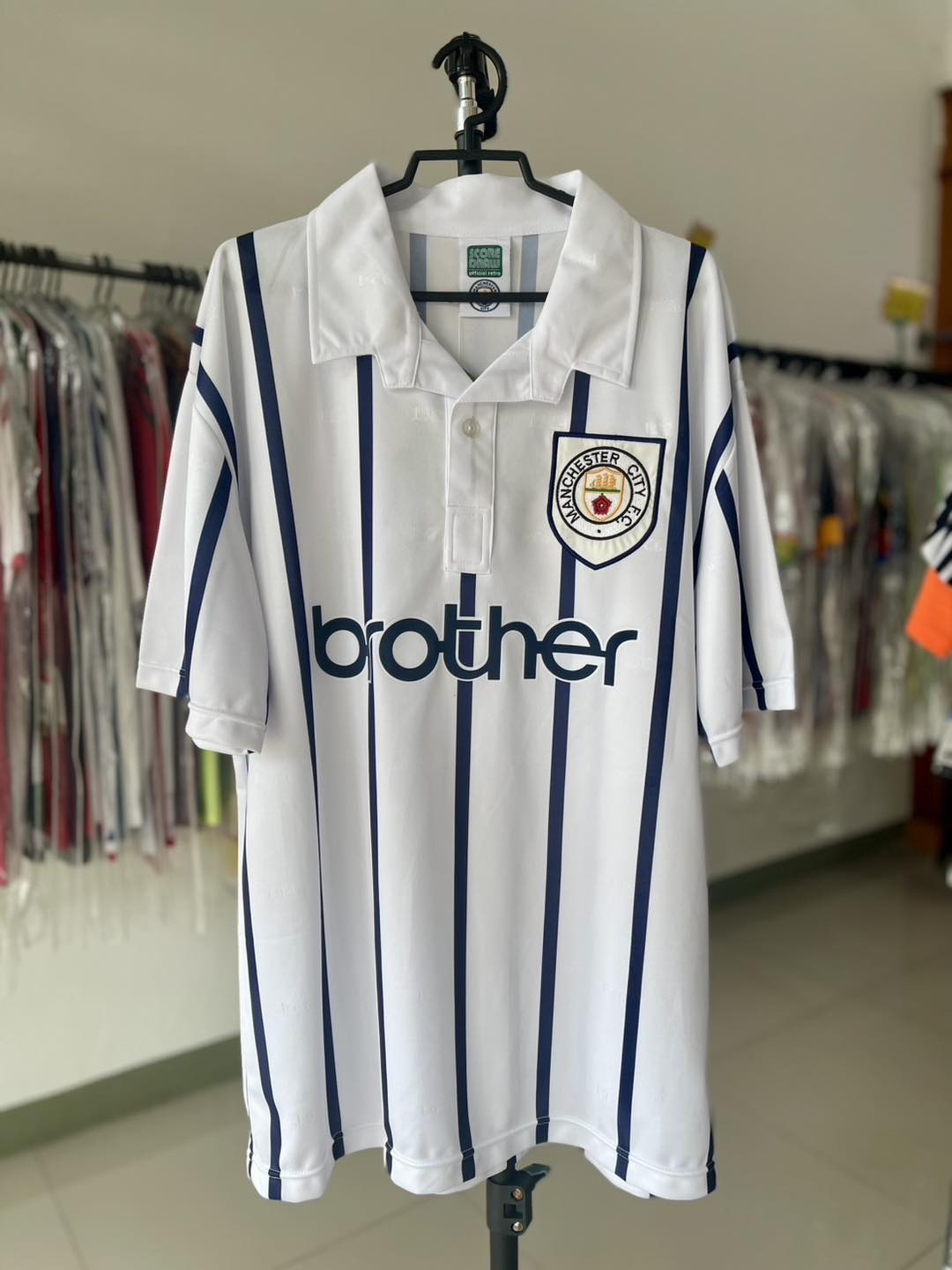 Manchester City Away 1993 Retro Score Draw official retro
