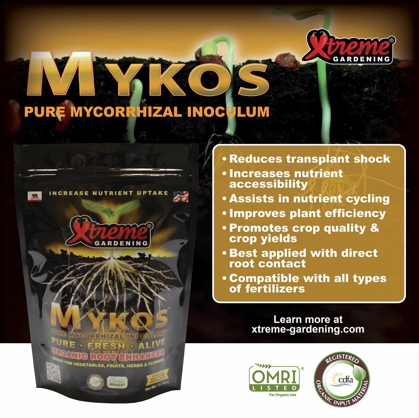 Mykos mycorrhizae is a natural and... - XTREME GARDENING