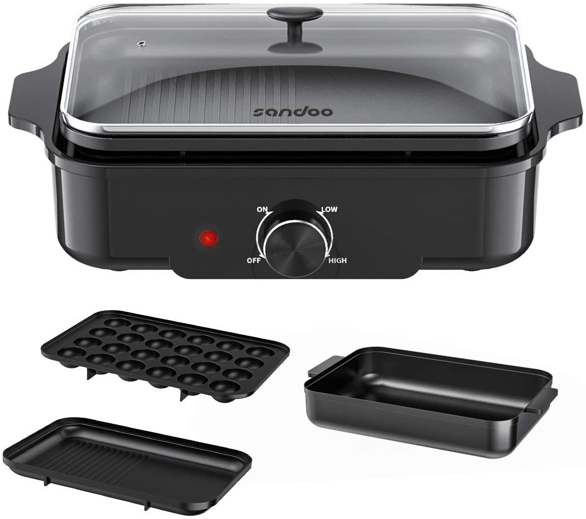 Sandootech - Sandoo ホットプレート波型 焼肉 たこ焼き しゃぶしゃぶ グリル... | Facebook