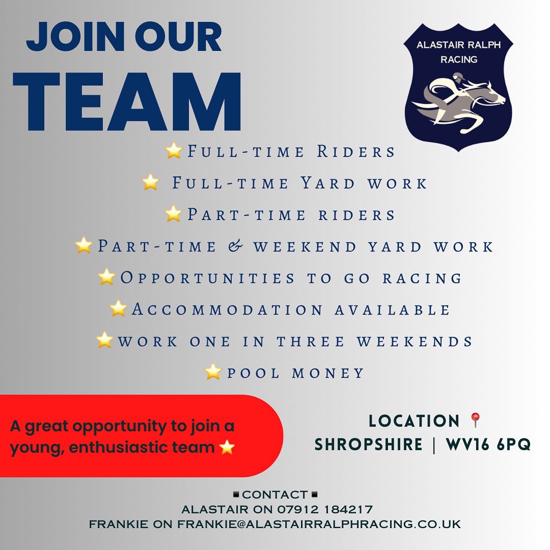 ⭐️Come and be part of our team ⭐️... - Alastair Ralph Racing