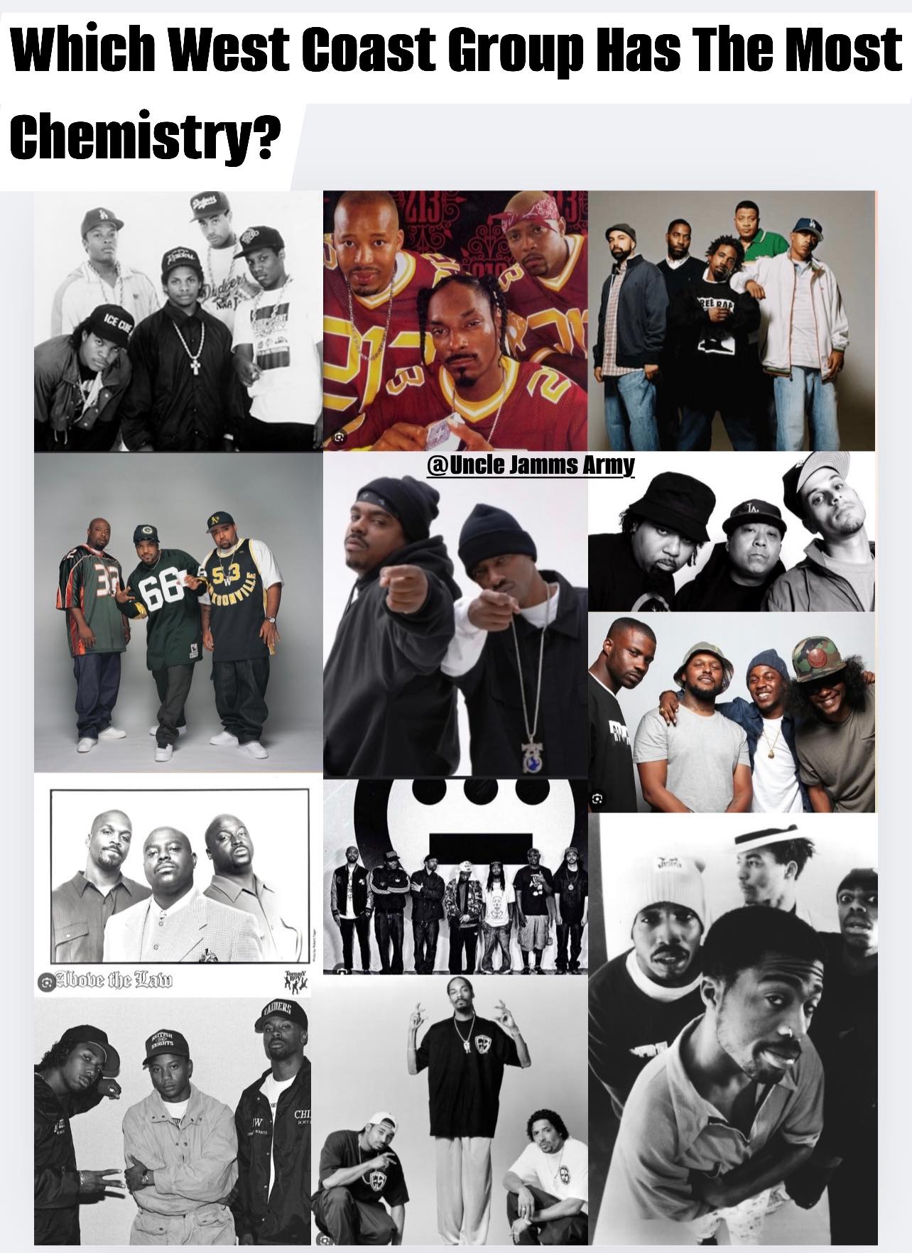 Which West Coast rap group has the most chemistry?