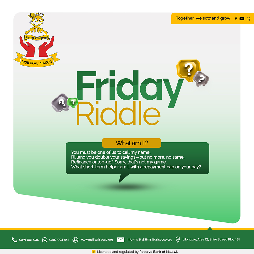 Msilikali - 🎉 It’s Another Friday Riddle! 🎉 * You must be one of us to ...