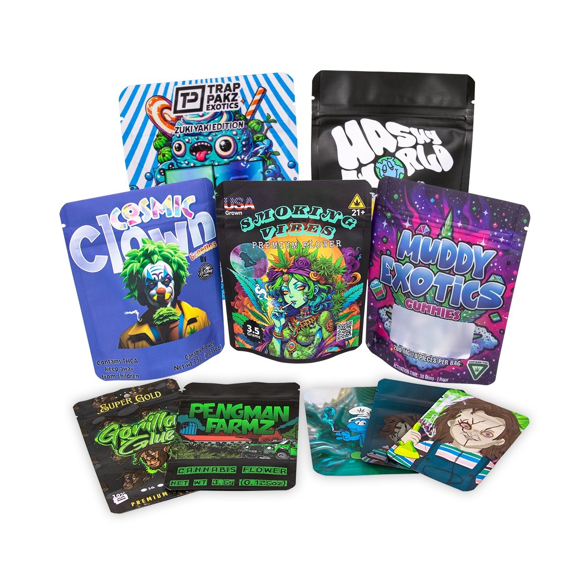 We supply custom printed food grade packaging bags. Bag types: stand up ...
