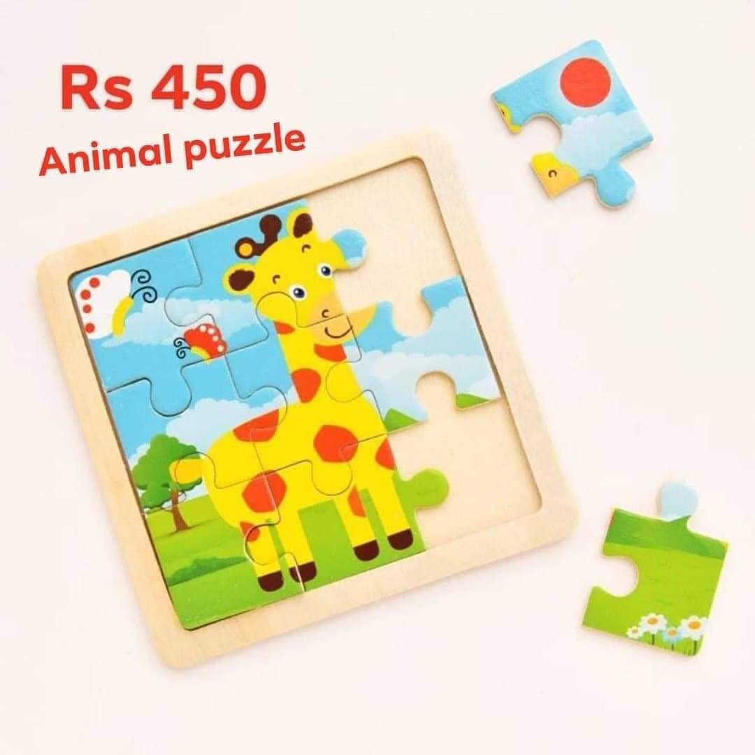 Kids - Baby Toys Wooden Puzzle Cute Cartoon Animal Intelligence Kids ...