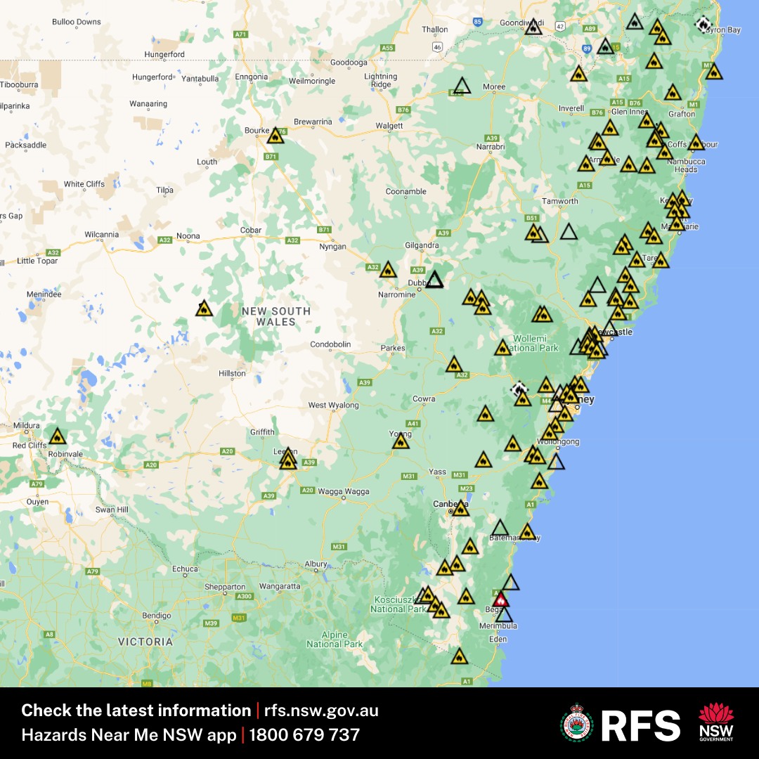 As of 6pm, there are 86 fires... - NSW Rural Fire Service