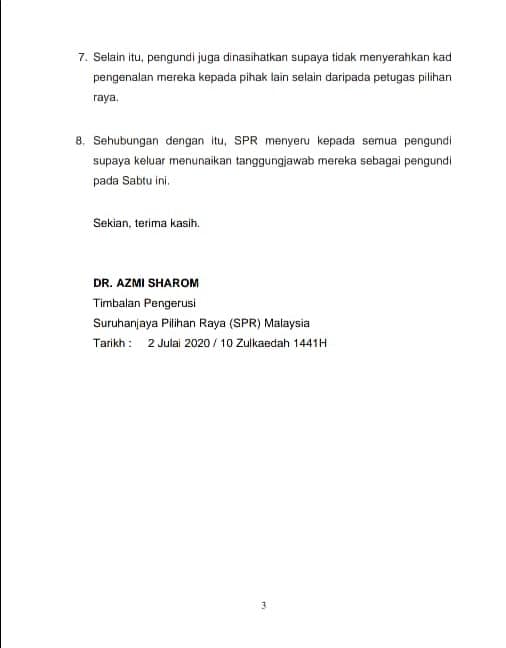 Kenyataan Suruhanjaya Pilihan Raya Malaysia Spr Facebook