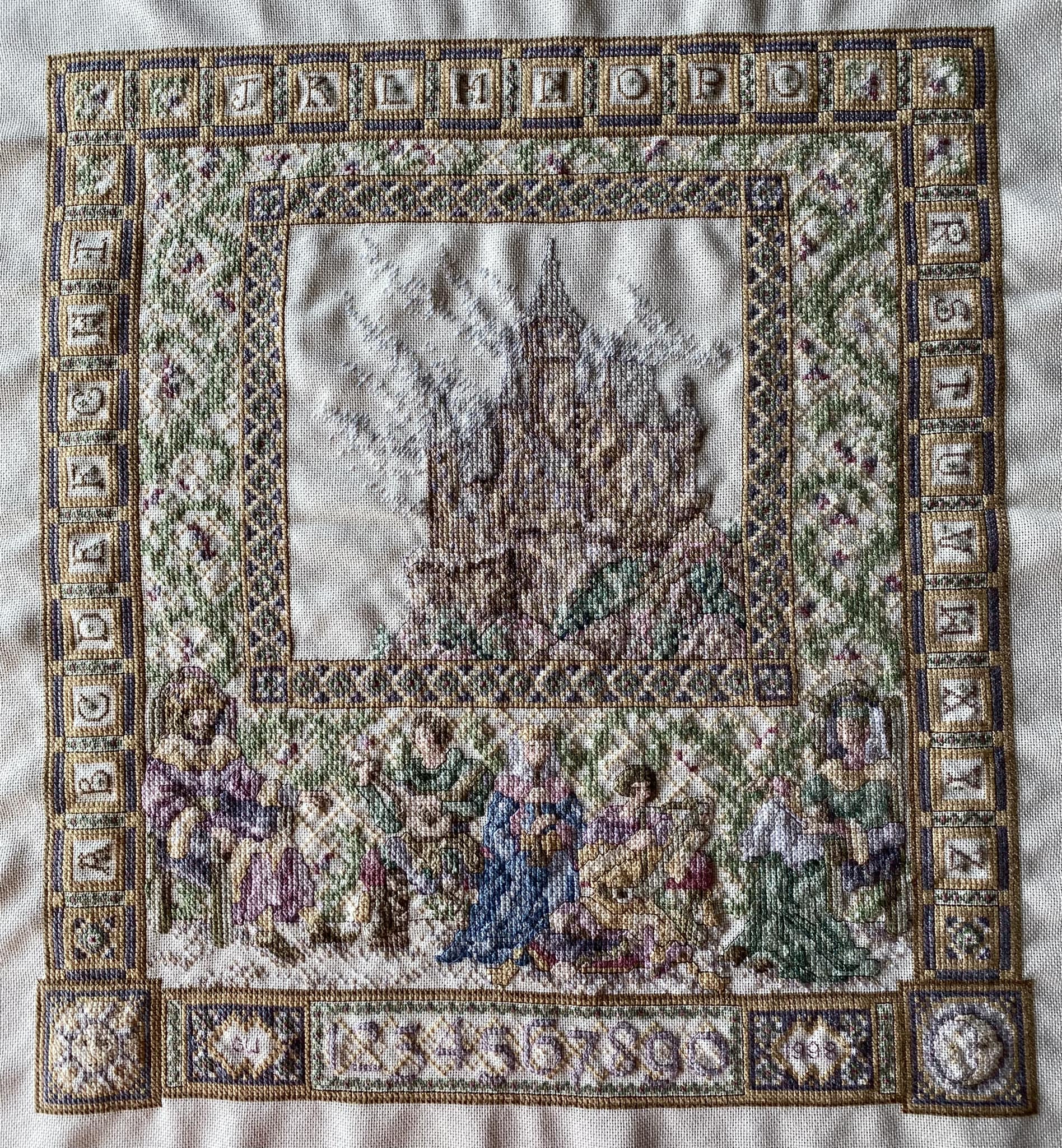 Completing a Teresa Wentzler cross-stitch pattern after a long time