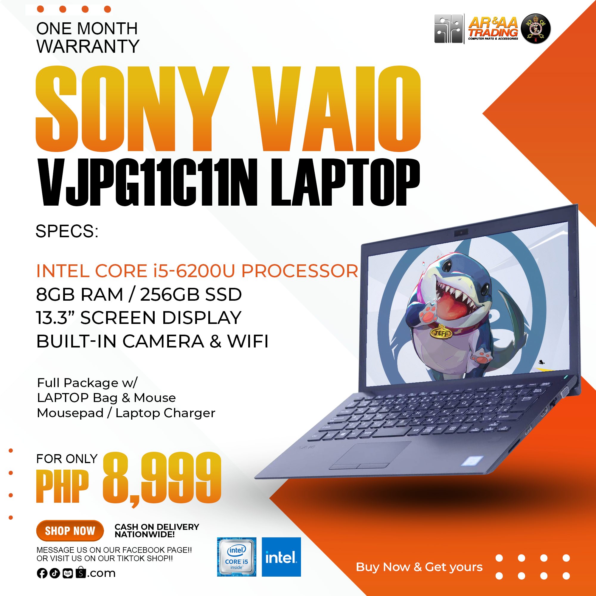 ? LAPTOP SONY VAIO i5 6TH GEN – INTEL CORE i5 6TH GEN | 8GB RAM 