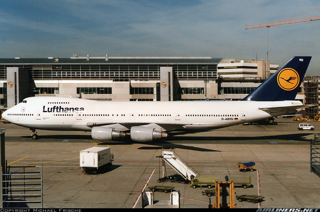 Postcard Boeing B-747-230F Lufthansa Cargo (Gebraucht) in Lugano für