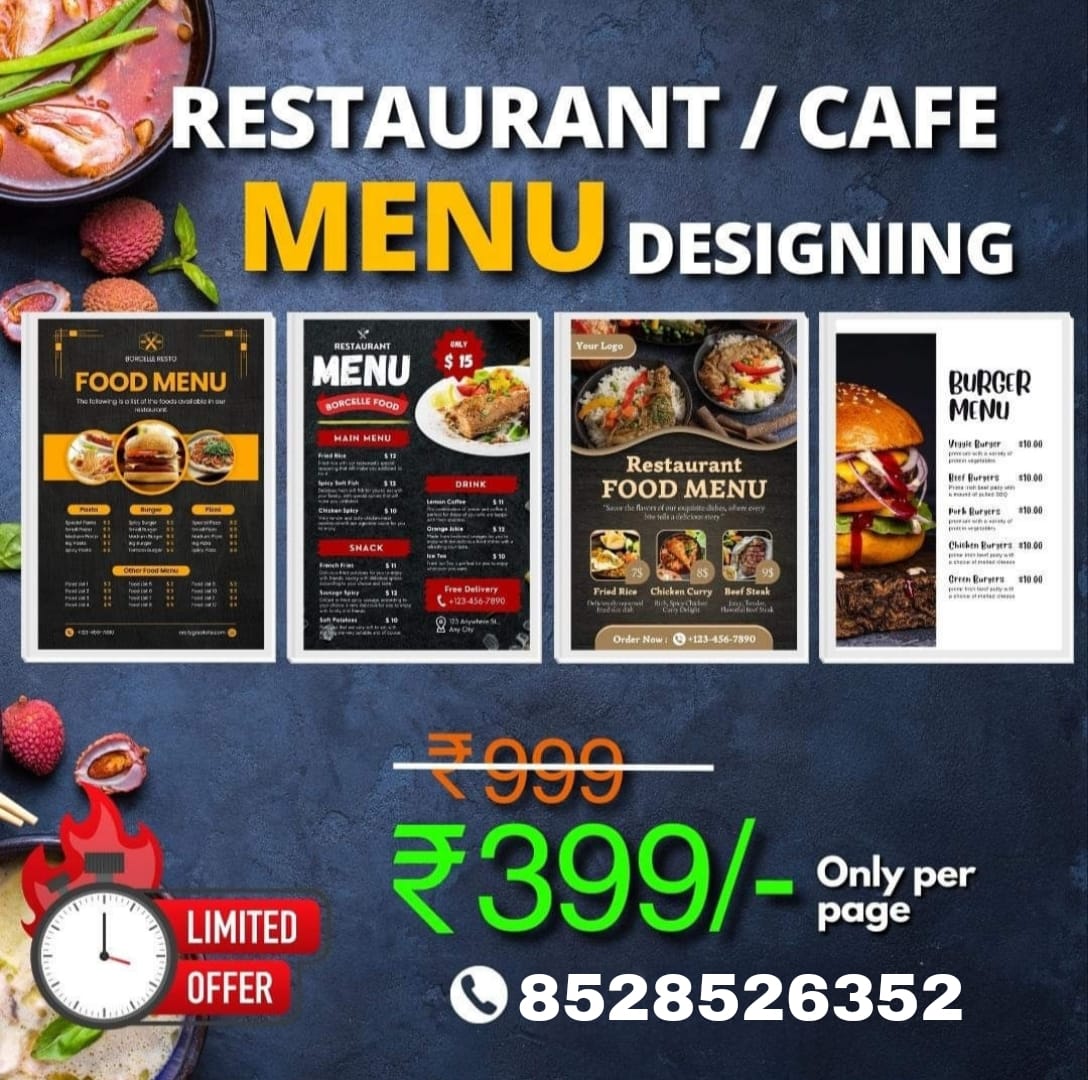 All India Flex Printers & Signage | Create a stunning Restaurant Menu ...