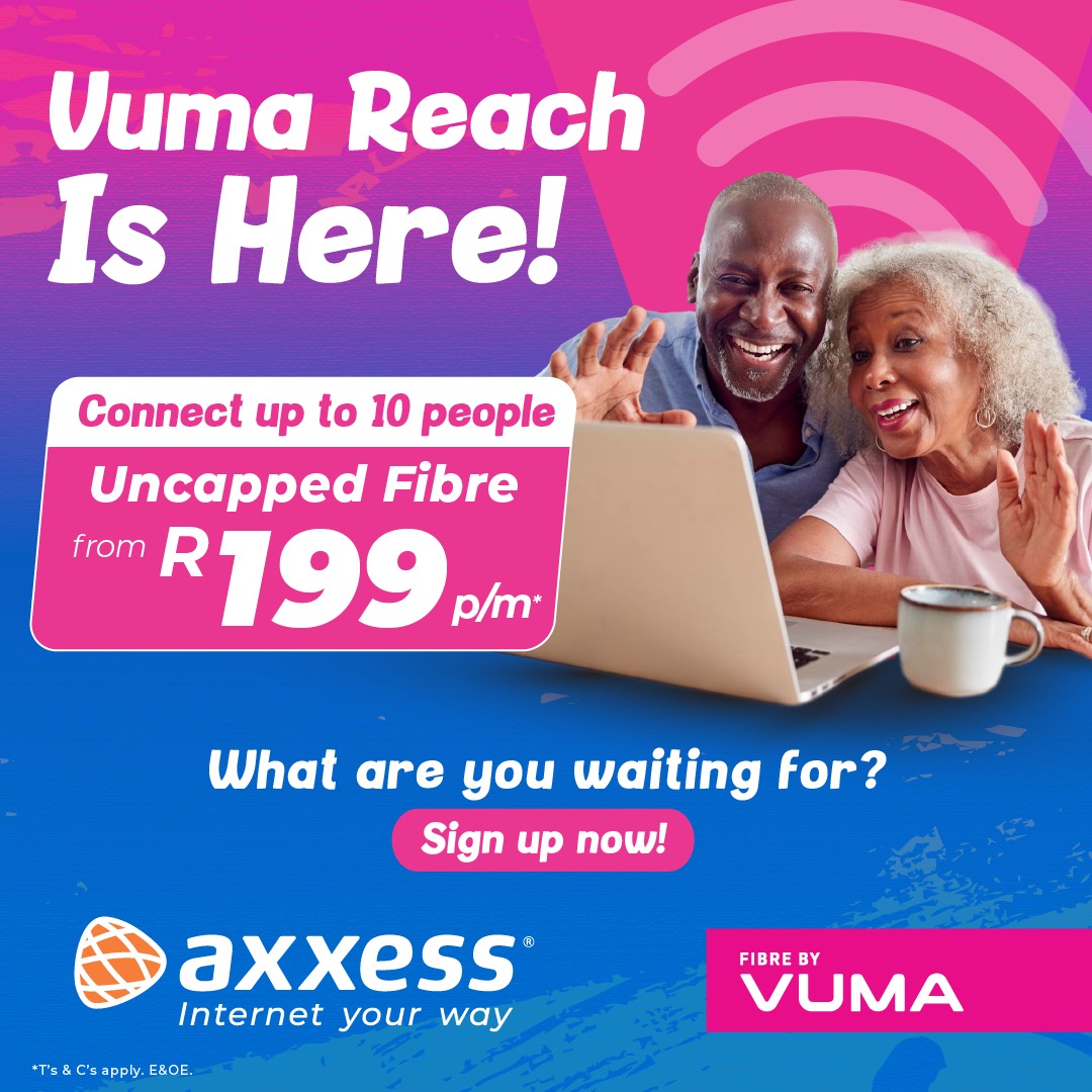 Learnwrite - Vuma Reach Fibre, brought to you by Axxess, is now ...