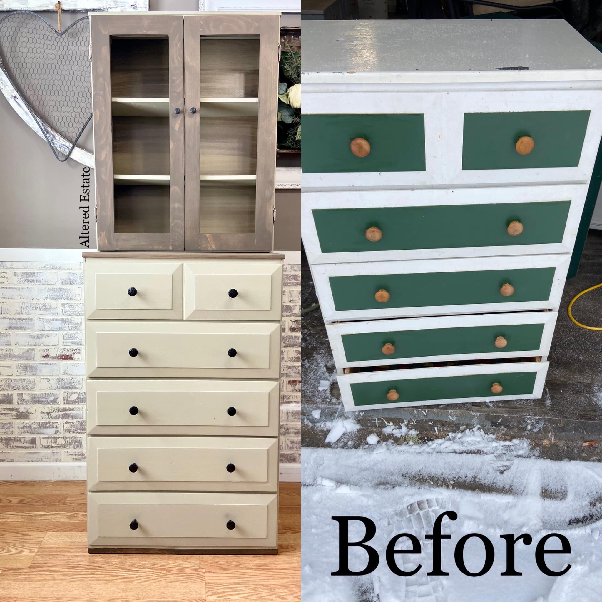 how to stain a dresser grey Refinished and bookshelf in Bedford and custom Search: night out