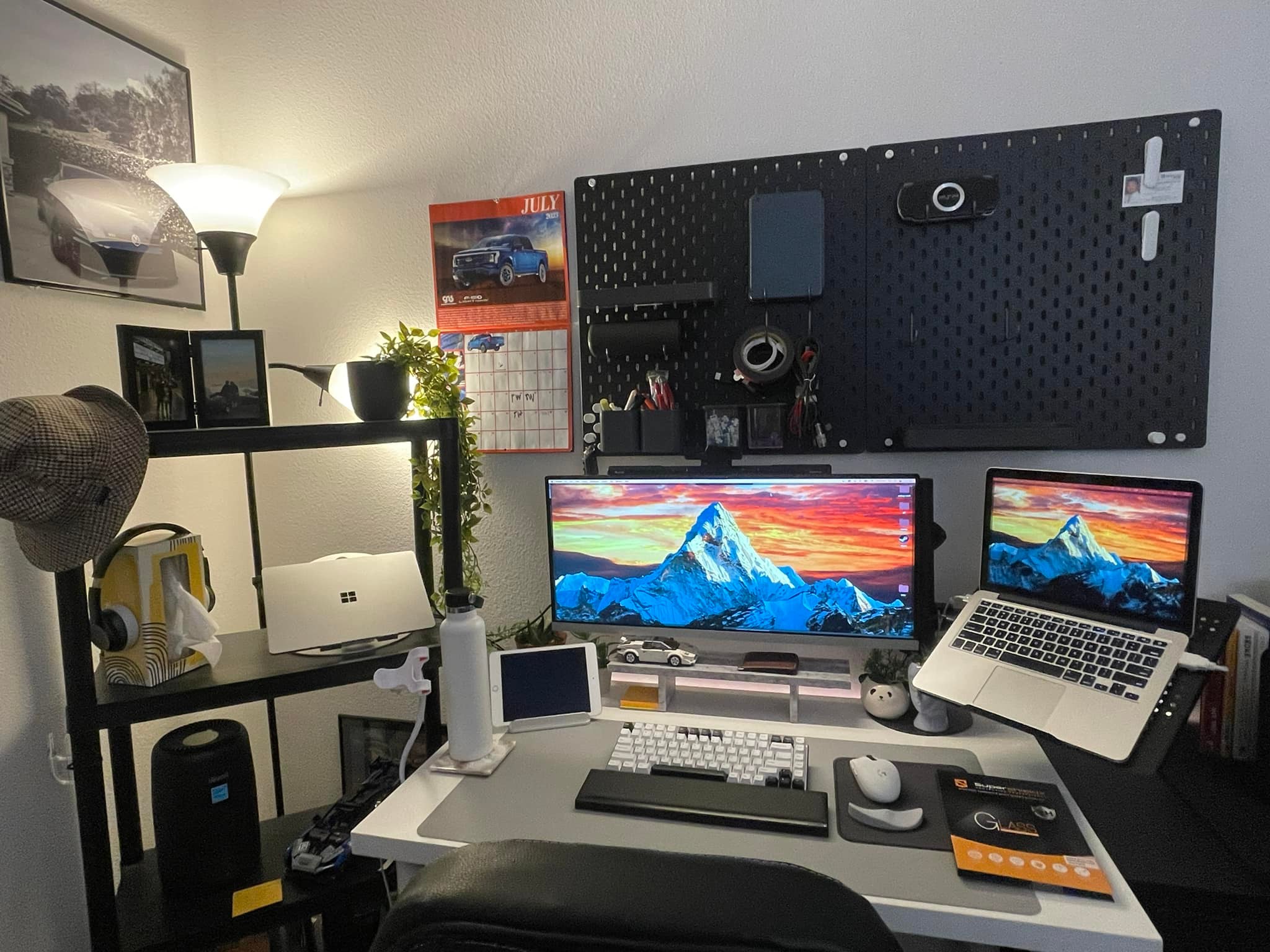 My black/grey themed desk setup