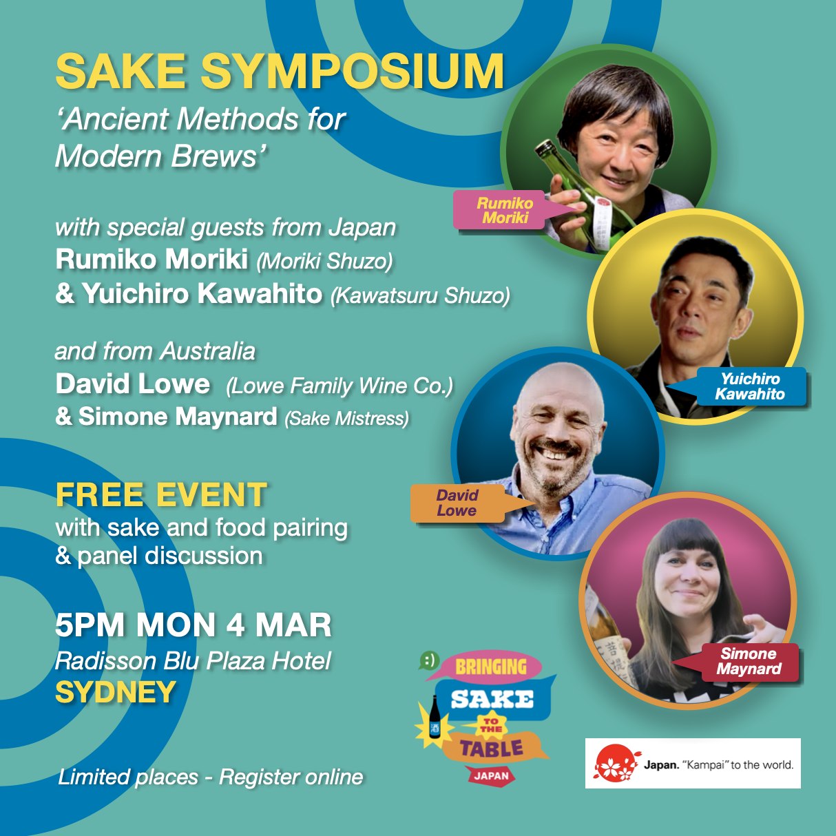 Free Sake Symposium including... - Japan Food and Beverage