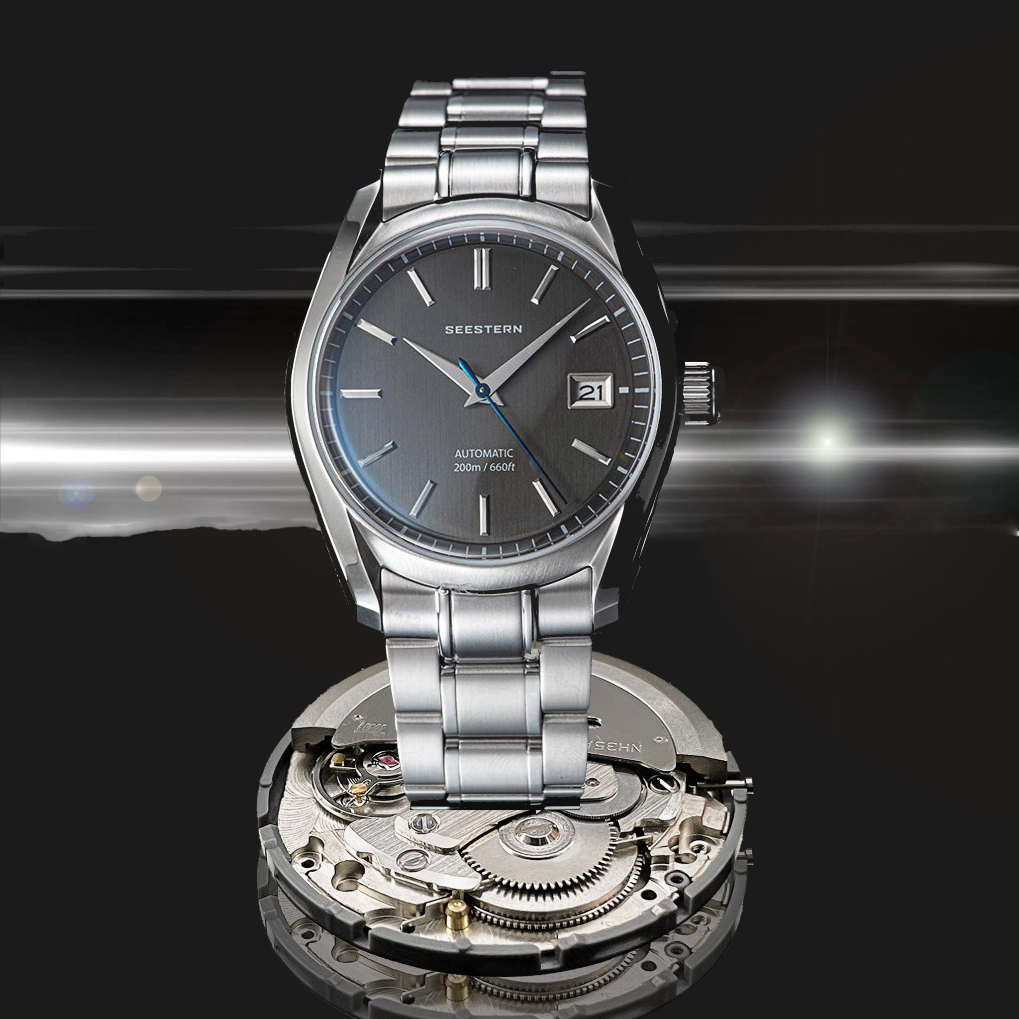 Sugess Watches - Vertical textures of Seestern S417 Slate... | Facebook