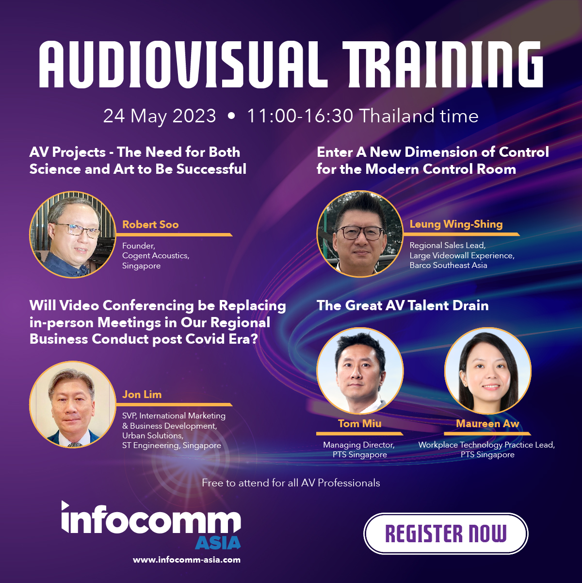 InfoComm Asia - 𝐉𝐎𝐈𝐍 𝐔𝐒 𝐚𝐭 𝐨𝐮𝐫 𝐀𝐔𝐃𝐈𝐎𝐕𝐈𝐒𝐔𝐀𝐋 𝐓𝐑𝐀𝐈𝐍𝐈𝐍𝐆 𝐓𝐑𝐀𝐂𝐊... | Facebook
