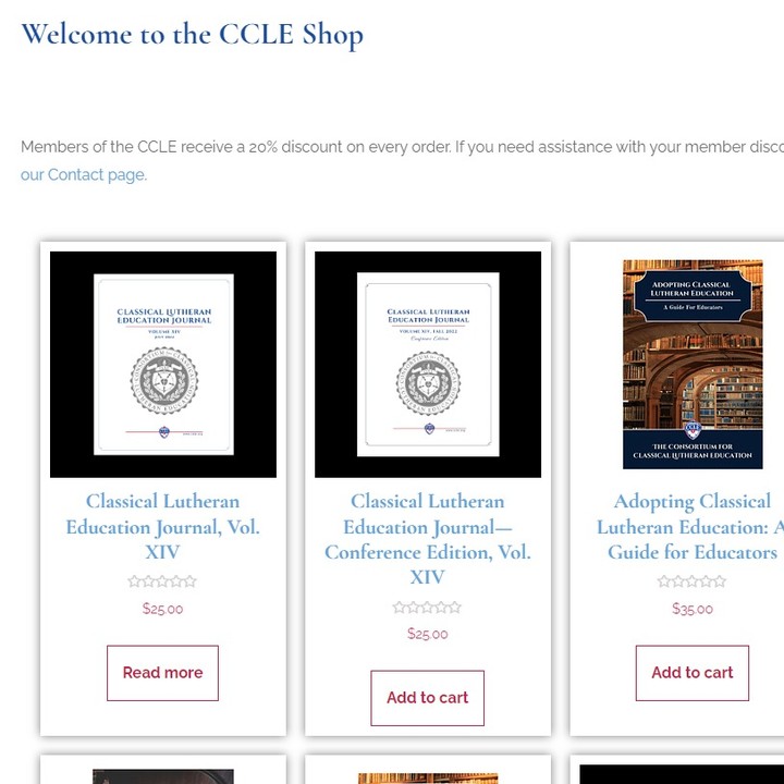 The CCLE... - Consortium for Classical Lutheran Education