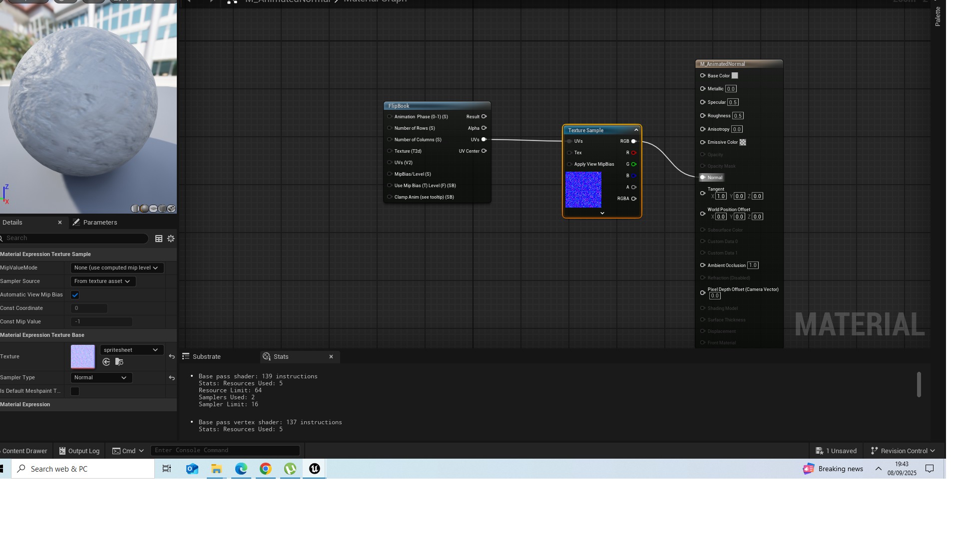 Unreal Engine Developers | I have linked the flipbook to the texture ...