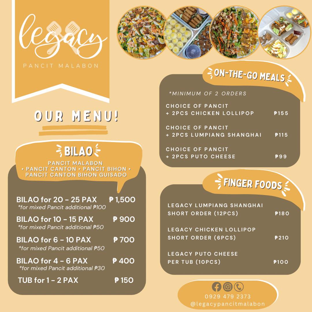 Legacy - 📢 2024 UPDATED MENU 📢 Here's our updated menu for 2024! Thank ...