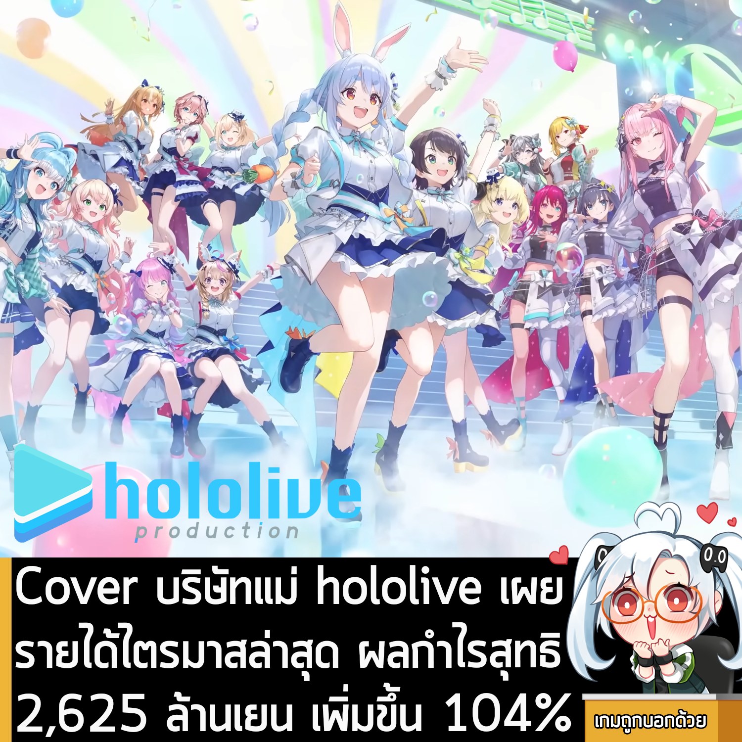 เกมถูกบอกด้วย - [News] Cover บริษัทแม่ hololive เผยรายได้ไตรมาสล่าสุด ...