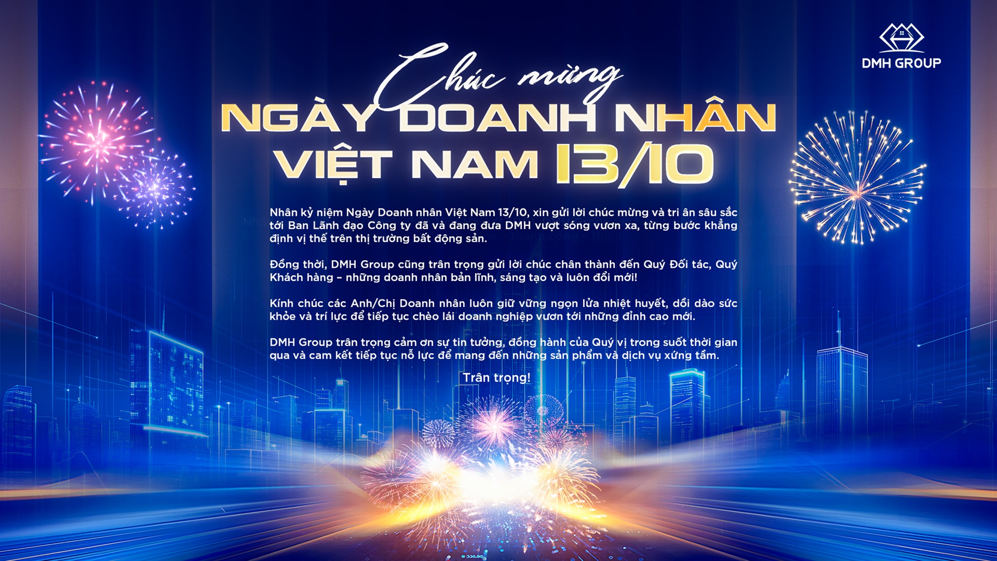 DMH GROUP - ️🎊DMH GROUP CHÚC MỪNG NGÀY DOANH NHÂN VIỆT NAM... | Facebook