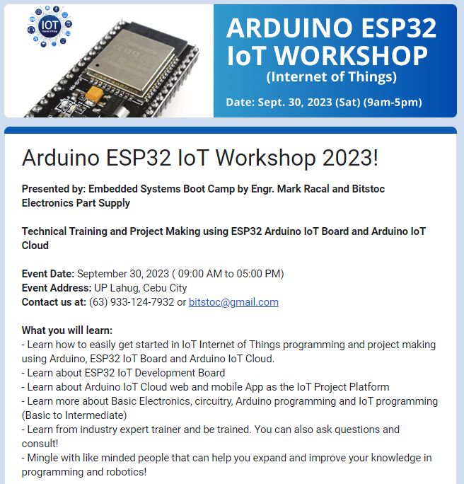 Who wants to learn Arduino ESP32 and... - BitStoc Electronics | Facebook