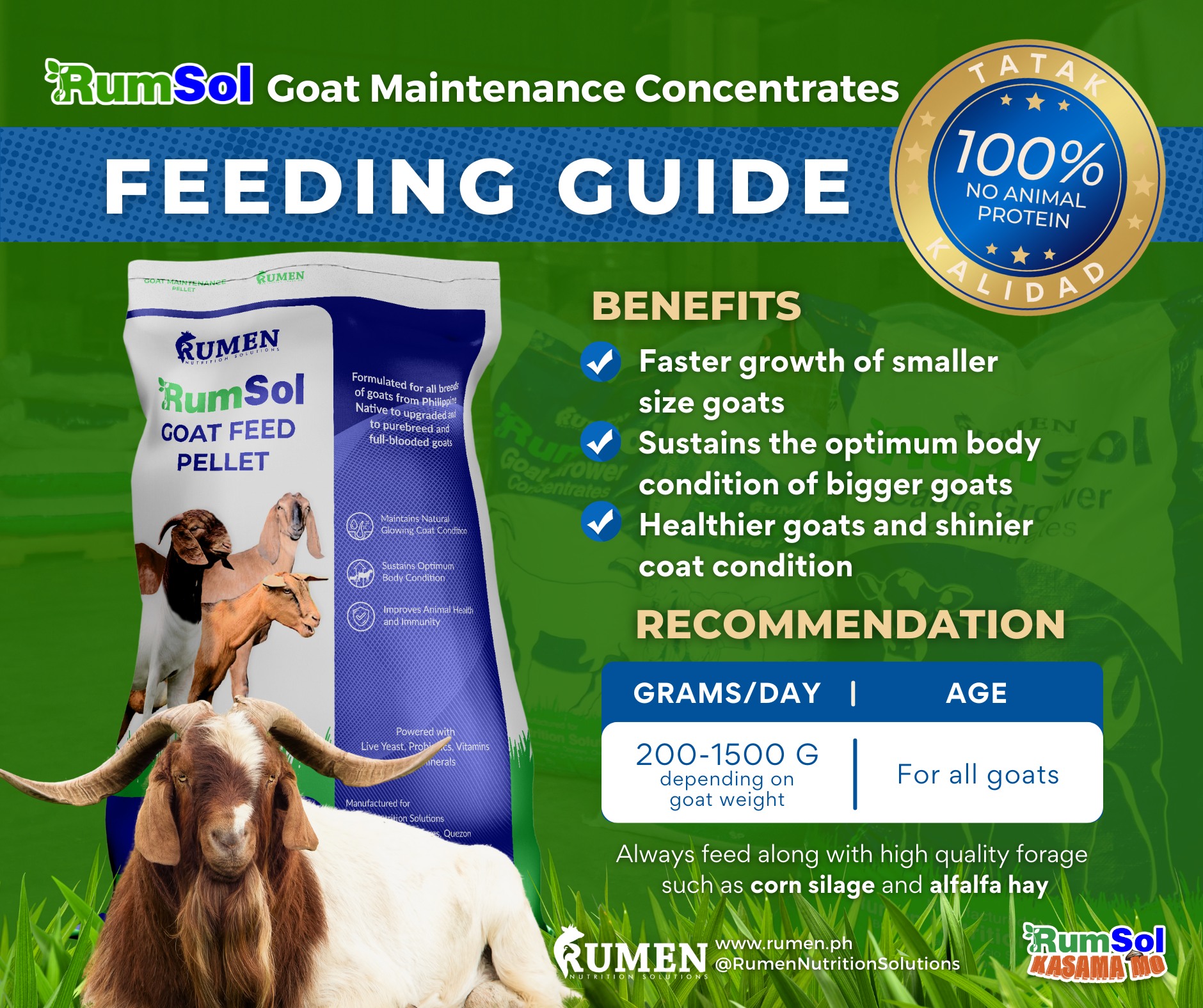Rumsol Feeds PH - RUMSOL GOAT MAINTENANCE CONCENTRATES...