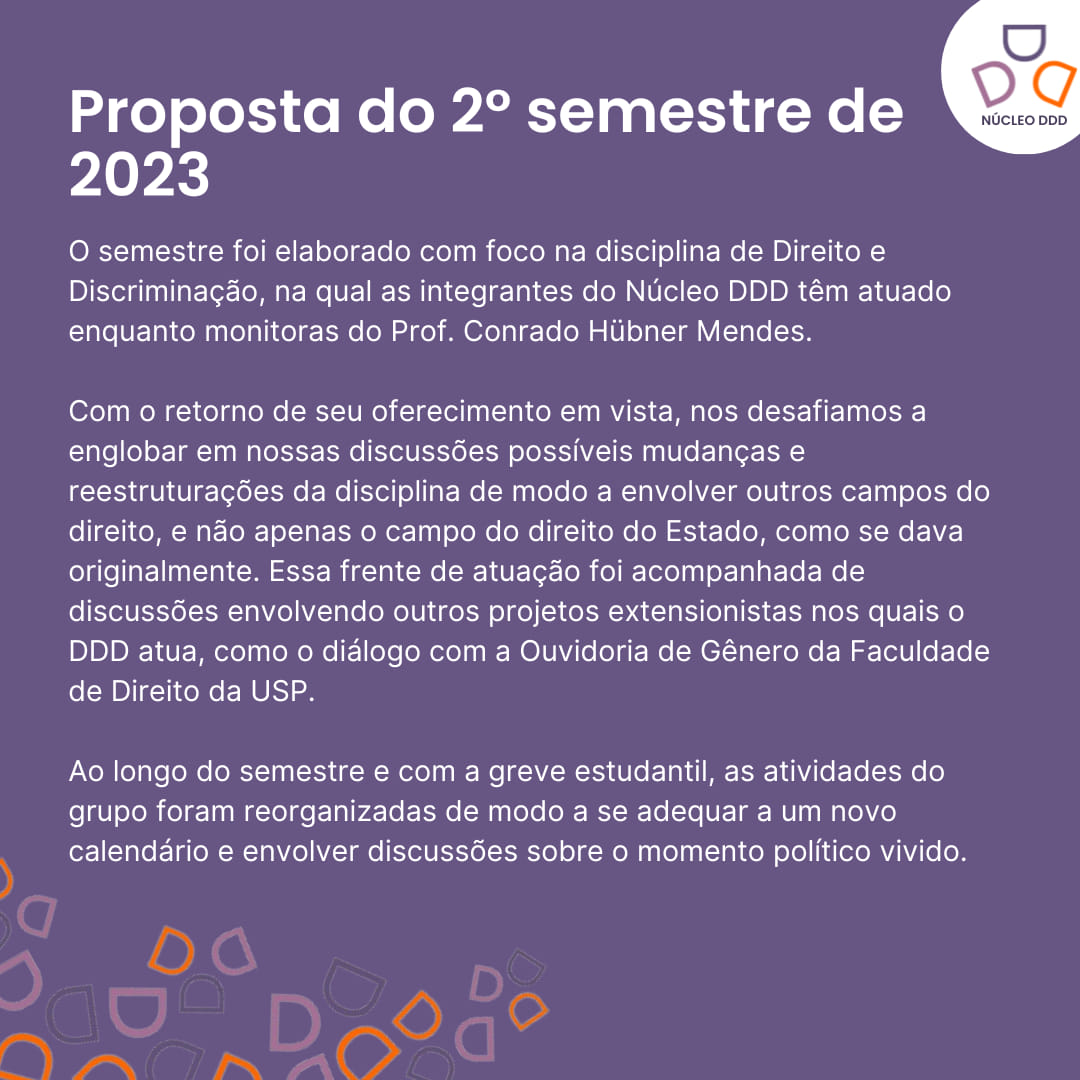 Núcleo... - DDD - Direito Discriminação e Diversidade