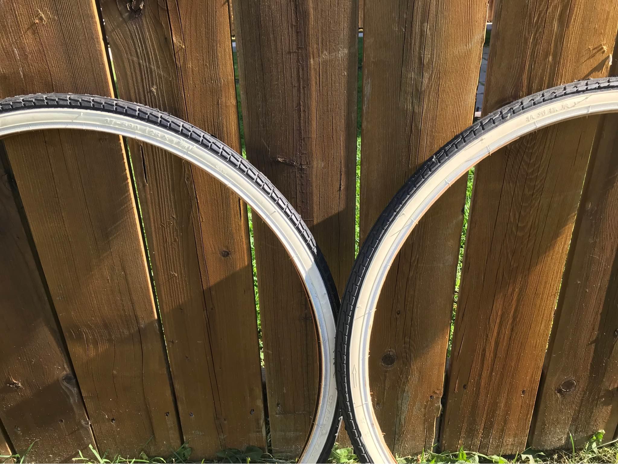 Pair 26 x 1 3/8 WHITEWALL bicycle tires Bicycle Parts Winnipeg