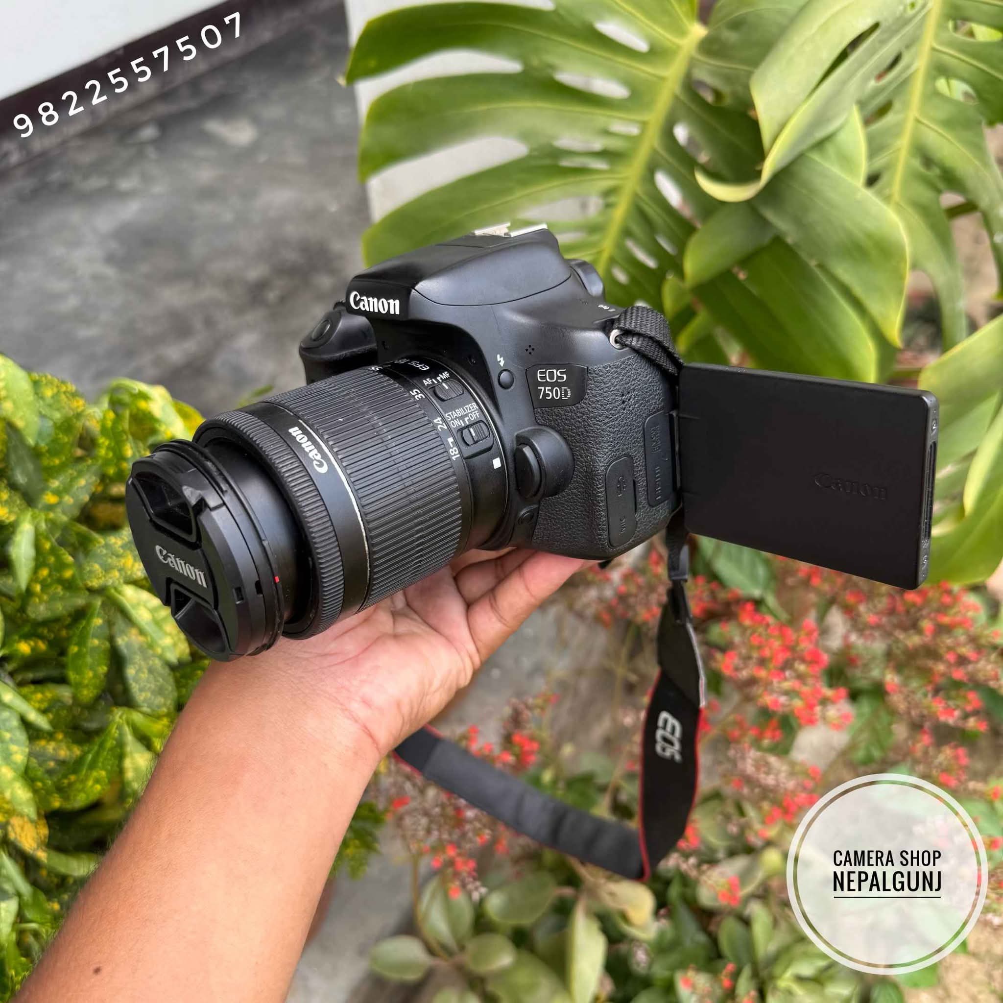 Canon 750D Set . 24Mp , Touch , Flip sab features xa - Cameras ...