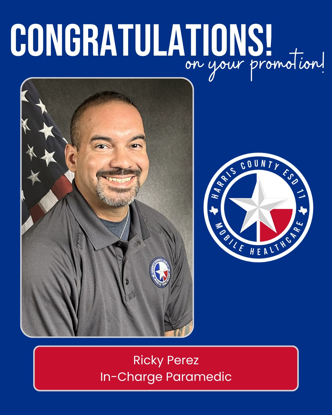 Harris - Please join us in congratulating Ricky on his promotion ...