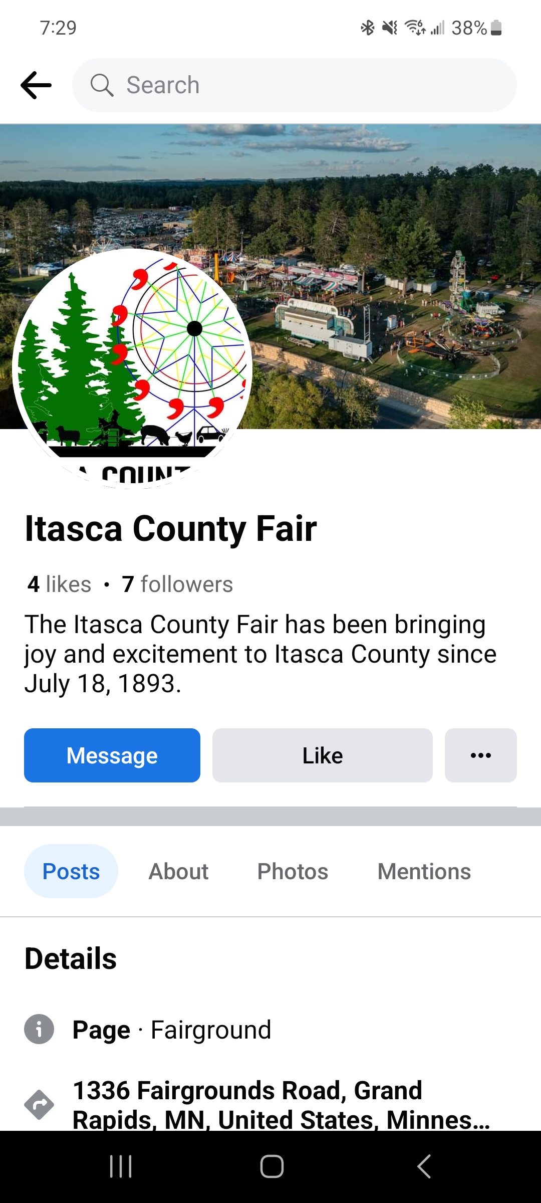 Casquette Vintage Itasca County Fair 1990s – Grand Rapids MN, Mesh Et Corde, Neuf
