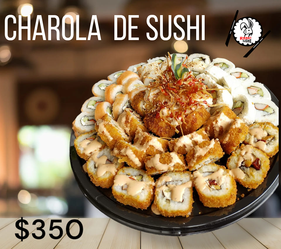 Rabbit Sushi - CHAROLA DE SUSHI!! 🤩 $350 ( con 50... | Facebook