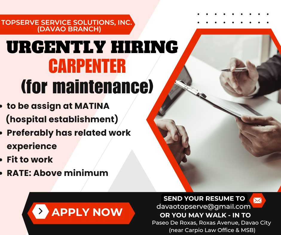 🚧 Trabaho sa Davao City Job Hiring 🚧 | Facebook