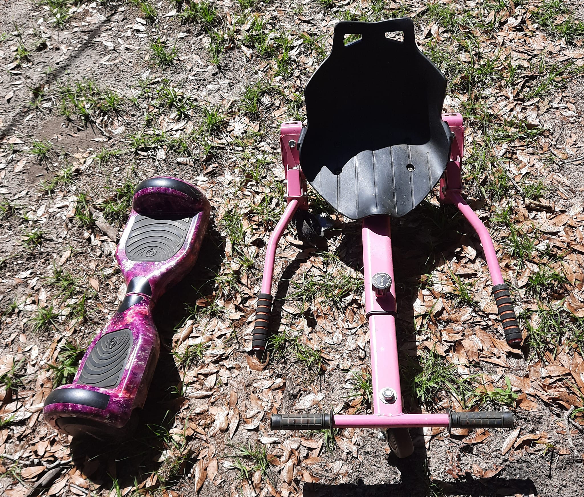 My daughter got a black hoverboard with a pink attachment and  display picture 1