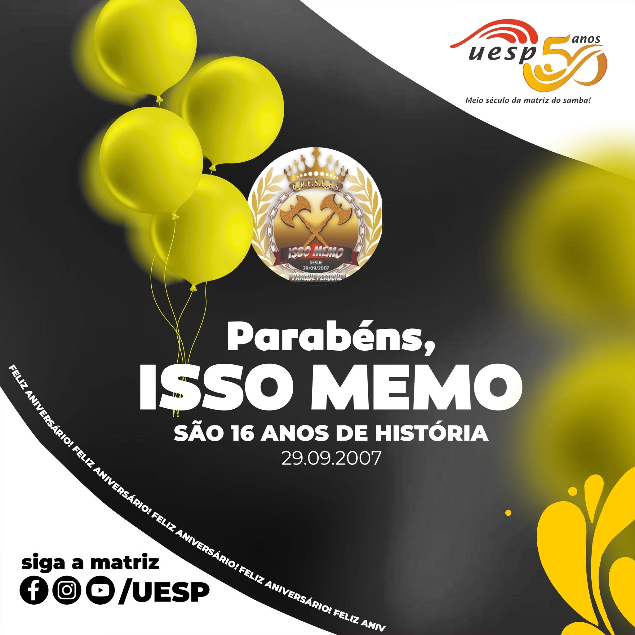 UESP - Hoje é aniversário da Escola de Samba Isso Memo! São 16 anos de ...