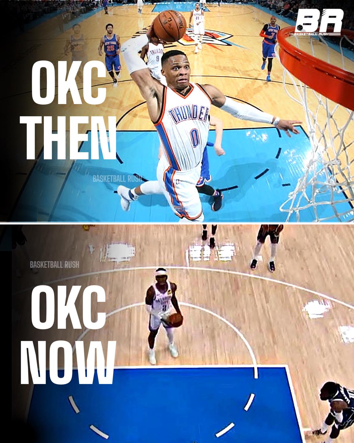 Basketball Rush - What OKC rims used to see then vs. now 😳 | Facebook