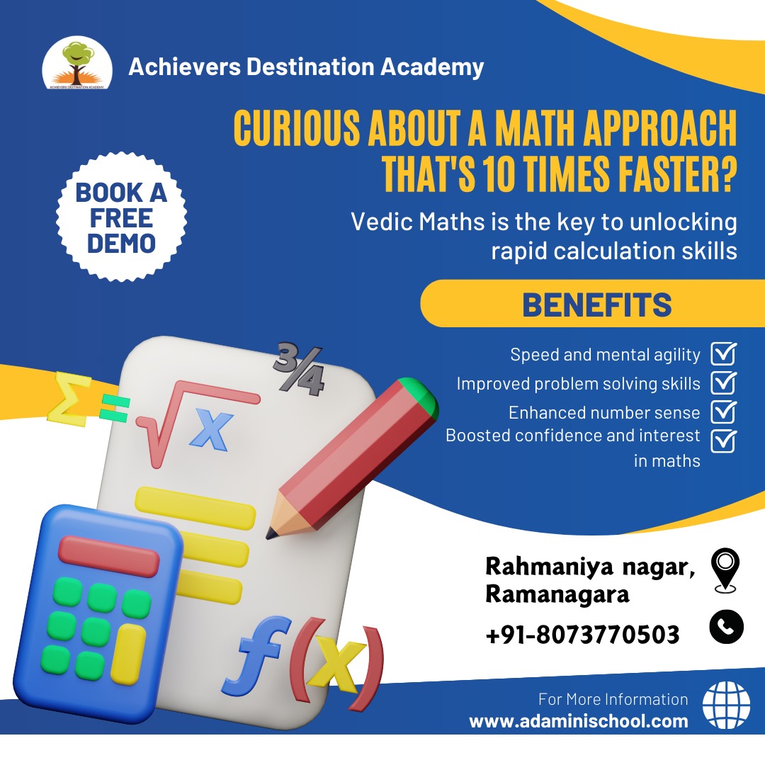 ADA Vedic Maths Classes-Rahmaniya Nagar, Ramanagara