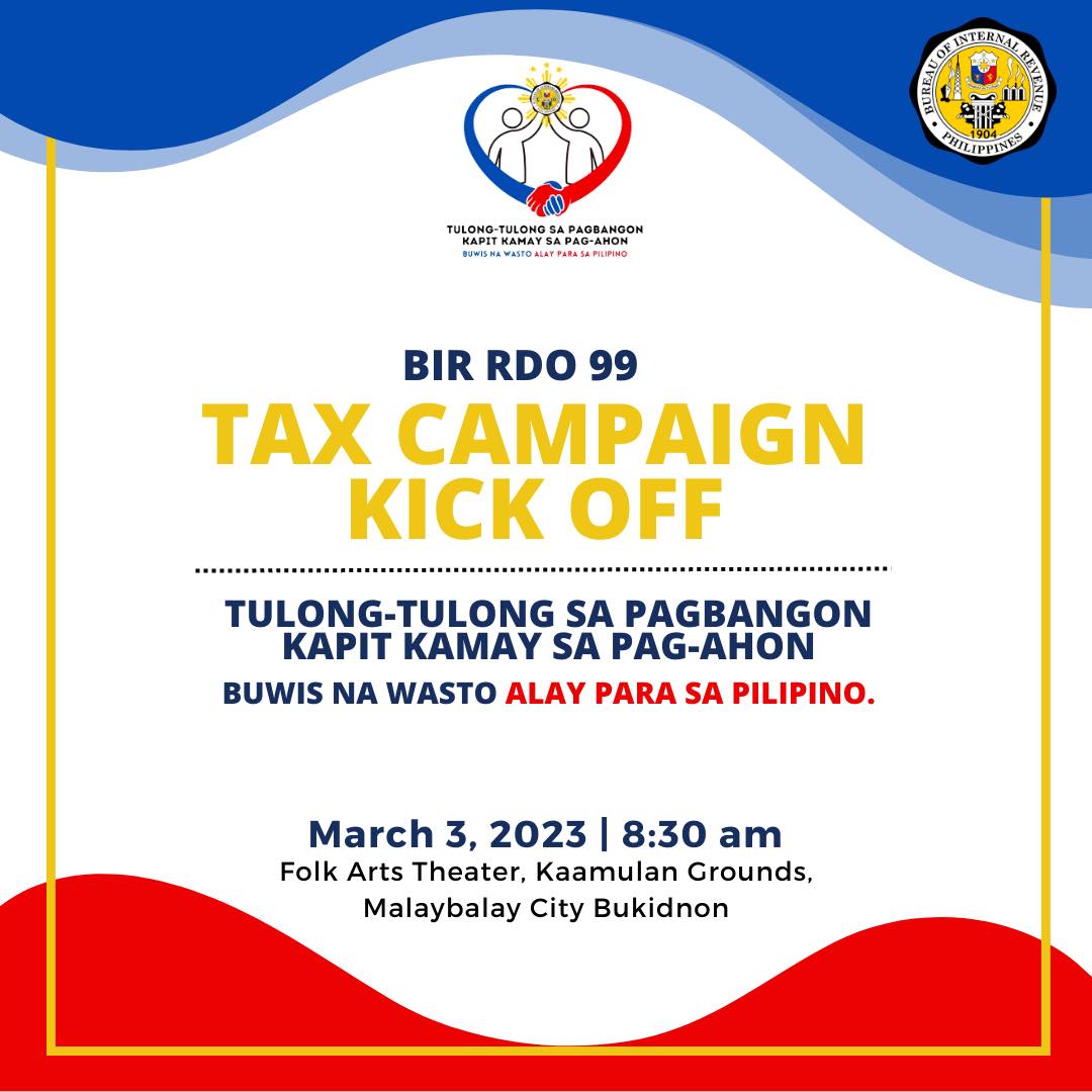 Please come and join our 2023... - BIR RDO 99 Malaybalay City | Facebook