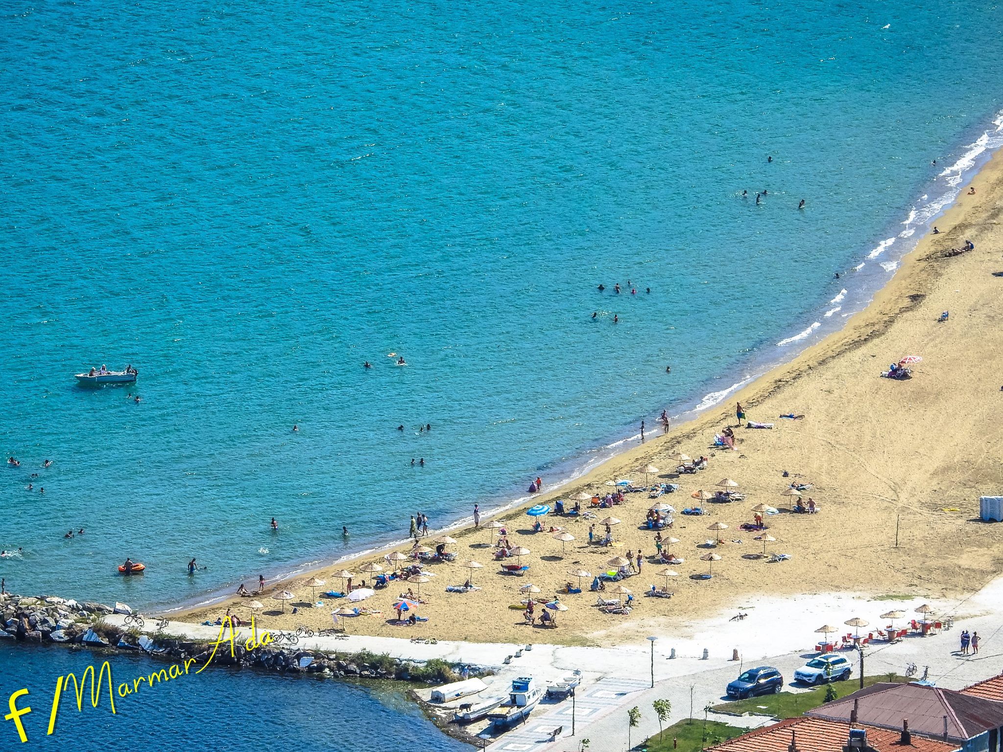 MarmarAda - marmara adası,, topağaç plâjı,, -yukarılardan-.. | Facebook